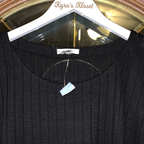 Maurices Black Ribbed Knit & Floral Patchwork Layered Scoop Neck Blouse - Picture 7 of 16